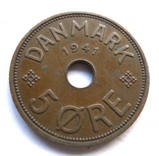Faroe Islands - Denmark - 5 Ore 1941,  Christian X,  150k,  Ef,  Rare,  Km 3