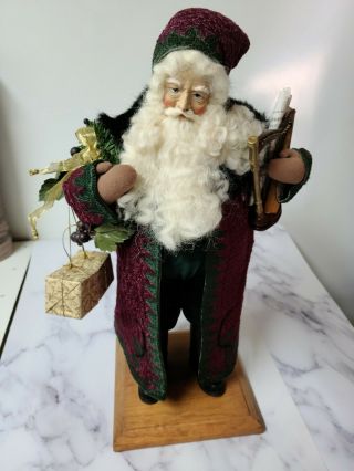 Lynn Haney 1998 18 " Santa Claus Figure Statue Holiday Rhapsody 1678 Rare