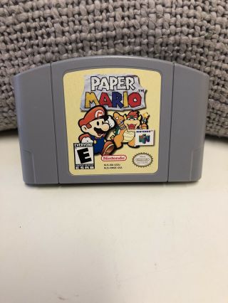 Rare Nintendo 64 N64 Fun Paper Mario Video Game - Authentic Game Cartridge Only