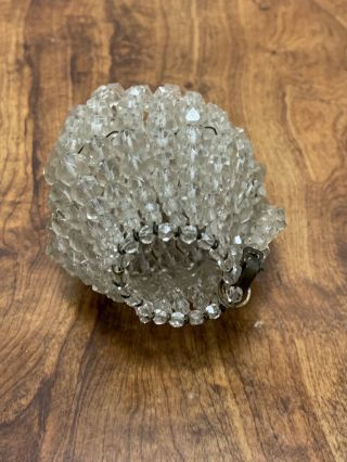Antique Light Bulb Cover Crystal Czech Glass Graduated Beads 3 