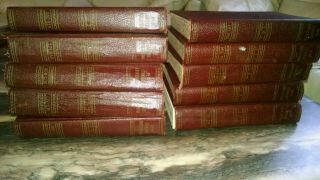 Antique Set 1938 Standard Encyclopedia Vol 1 2 3 4 5 6 7 8 9 10 Leather