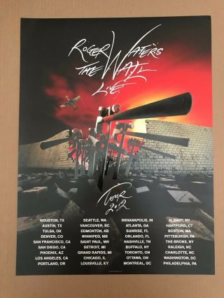Roger Waters Pink Floyd The Wall North American Tour 2012 Ultra Rare Poster