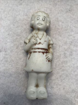 Vintage 1930s Japan Bisque Girl Doll Figurine 3 1/2 " Tall S424