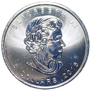 2016 Argent Elizabeth Ii Canada 5 Dollar Silver Coin 1oz.  999 Proof,  Rare $5 Nr