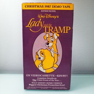 Lady And The Tramp (vhs) Xmas Demo Tape (1987) Only 1 On Ebay,  Rare,  $100 Off‼️