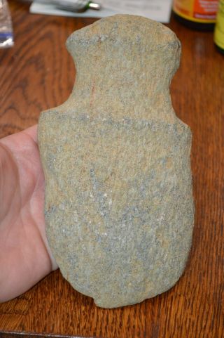 Very Rare Archaic Full Grooved Southern Barbed Axe Swain Co,  North Carolina 7.  5 "