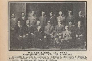 Rare 1911 Wilkes Barre Barons Baseball Team Ny State League Champions 4 X 3