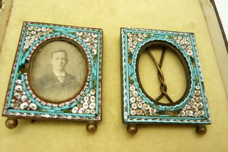 Vintage Antique Micro Mosaic Picture Photo Frames For Repair