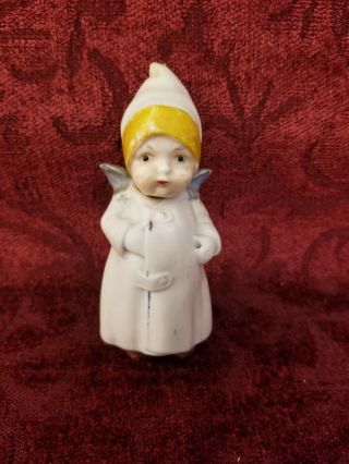 Antique/vintage German All Bisque Miniature 3 1/2 Inch Nodder Doll Dollhouse