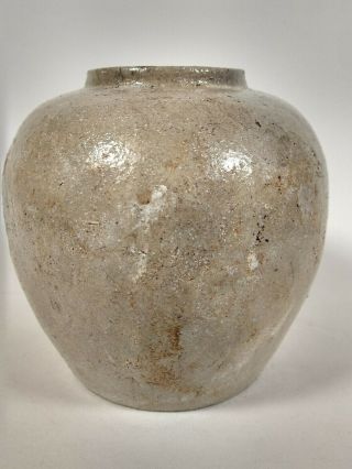 Antique Chinese Stoneware Large Grey Blue Glaze Ginger Jar 2