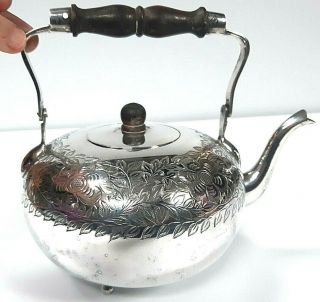 Mid Victorian Silver Plated Or Britannia Metal Georgian Style Tea Pot