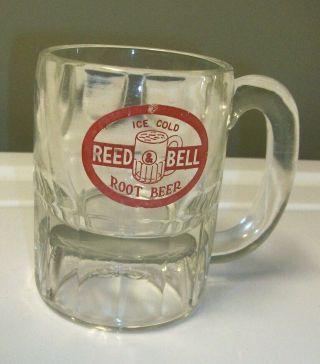Vintage Rare Reed & Bell Root Beer Glass Mug Stein Collectable