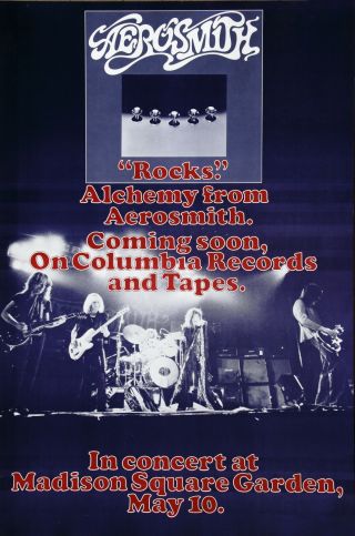 Aerosmith Alchemy Rocks Rare Vintage Concert Promo Tour Poster 1976