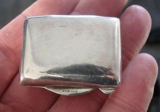 A Vintage Sterling Silver Pill,  Patch Box,  London Import Marks.