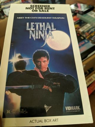 Lethal Ninja Vhs (1992) - Vidmark Screener Rare Vhs Cheesy Ninja Action