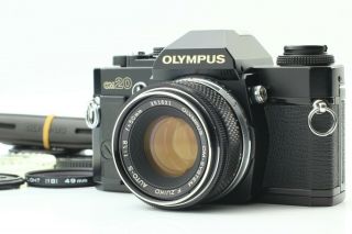 [rare Black N.  Mint] Olympus Om20 = Omg 35mm Slr 50mm F1.  8 Lens Om - 20 Japan K138