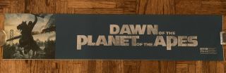 Dawn Of The Planet Of The Apes Mylar 5x25 Poster Rare