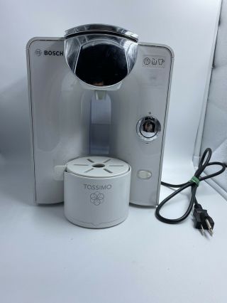 Bosch Tassimo T55 Single Serve Coffee Maker White Chrome Tas5544uc Rare
