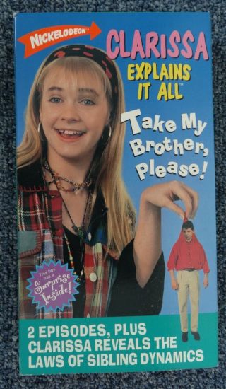 Clarissa Explains It All: Take My Brother,  Please Complete Rare Vhs Nickelodeon
