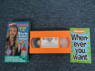 Clarissa Explains it All: Take My Brother,  Please Complete RARE VHS Nickelodeon 3