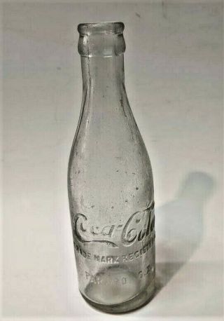Rare Paraiso C.  Z.  Canal Zone Panama Coca - Cola Bottle Straight Sided Applied Top