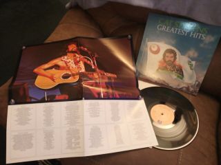 Cat Stevens Greatest Hits Lp Vinyl Record W/ Rare Poster Ex/nm 1975