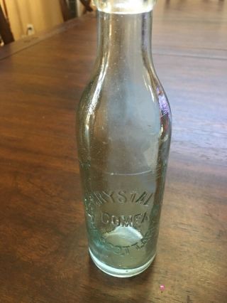 Crystal Ice Company Prescott Arizona Crown Top Bottle.  Aqua.  Rare