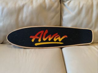 TONY ALVA reissue skateboard.  70 ' s model.  Rare Surf Style Deck.  Signed. 2