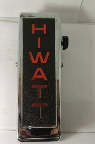Hiwatt Chrome Custom Wah Effects Pedal Rare W/original Box Hi Watt Usa Ship