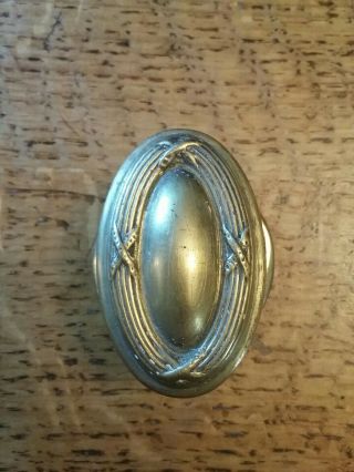 Vintage Small Brass Door Knob With Back Plate