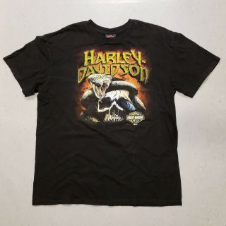 Vtg Harley Davidson Motorcycle Hawg Snake Skull T - Shirt Dawg Tee Sz Xl Rare