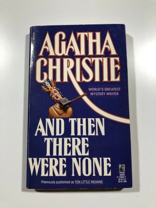 And Then There Were None: By Agatha Christie Paperback Rare Indian Cover 1986