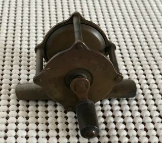 Vintage Small Brass Old Fishing Reel Unknown Maker