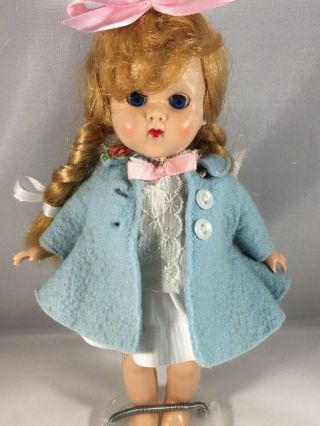 Vintage Vogue Tagged Blue Coat W - Blouse & Skirt Outfit For Ginny (no Doll)