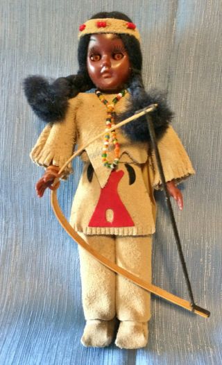 Vintage Carlson Dolls Native American Nez Perce Chief 7.  5 Inches