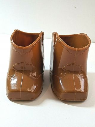 Vintage Cabbage Patch Kids Brown Cowboy Or Cowgirl Boots - Dress Them Up Right.