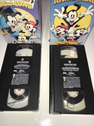 Vintage Animaniacs Sing Along VHS Tape Yakkos World VHS Rare& The Warners Escape 3