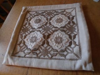 Vintage Hand Embroidered Cushion Cover - Lefkara Work