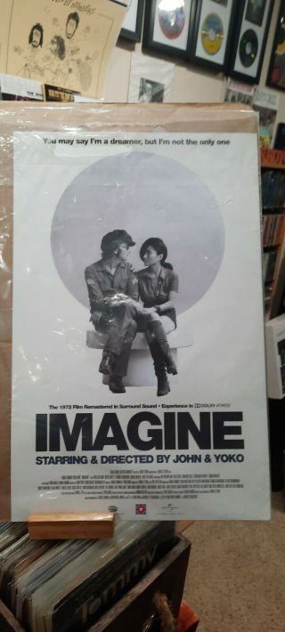 John Lennon Imagine Movie Theater Poster 11x17 Heavy Stock 2018 The Beatles Rare