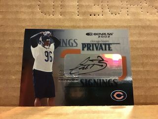 2002 Donruss Private Signings Ps2 Alex Brown Chicago Bears Rare Auto