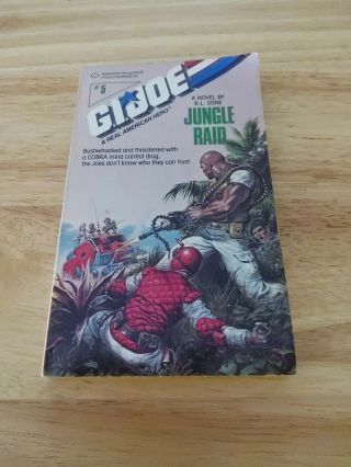 Rare 1988 Paperback Book Gi Joe Jungle Raid - R.  L.  Stine - Ballantine Young Adult