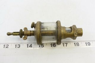 Antique Brass Cylinder Oiler Hit Miss Gas Engine Steampunk Vintage - M84