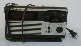 Emerson Vintage Electronic Clock Radio 1960 