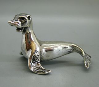 Vintage Kalevala Koru Finland Sterling Silver Miniature Seal Sea Lion Figurine