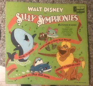 Silly Symphonies Lp Vinyl Record Walt Disney Records Disneyland ‎1335 Rare