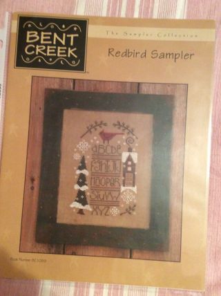 Rare Bent Creek Redbird Sampler Cross Stitch Chart Christmas Tree