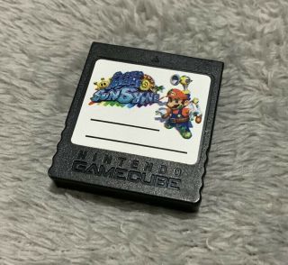 Gamecube Memory Card Official Oem Mario Sunshine Label 2002 Rare
