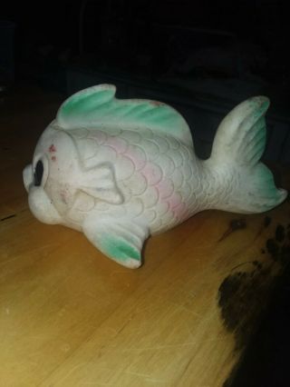 VTG RARE MEXICAN RUBBER SQUEAKY FISH CLEO TOY MEXICO SQUEAK TOY 6 