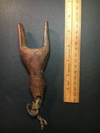 Antique Wooden Hand Carved Slingshot