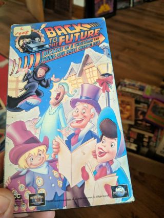 Back To The Future Animated Show Cartoon Vhs Dickens Of A Christmas Rare Tape
